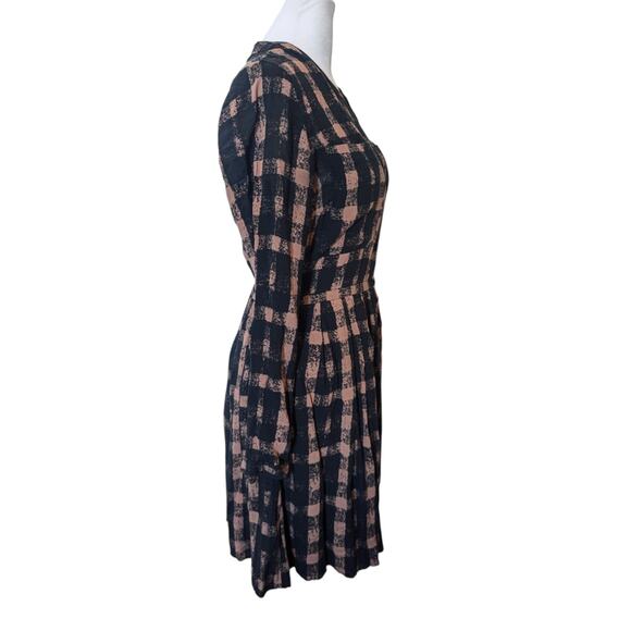 Anthropologie 11.1. TYLHO Black Checkered Button Up Dress Small - Picture 5 of 6